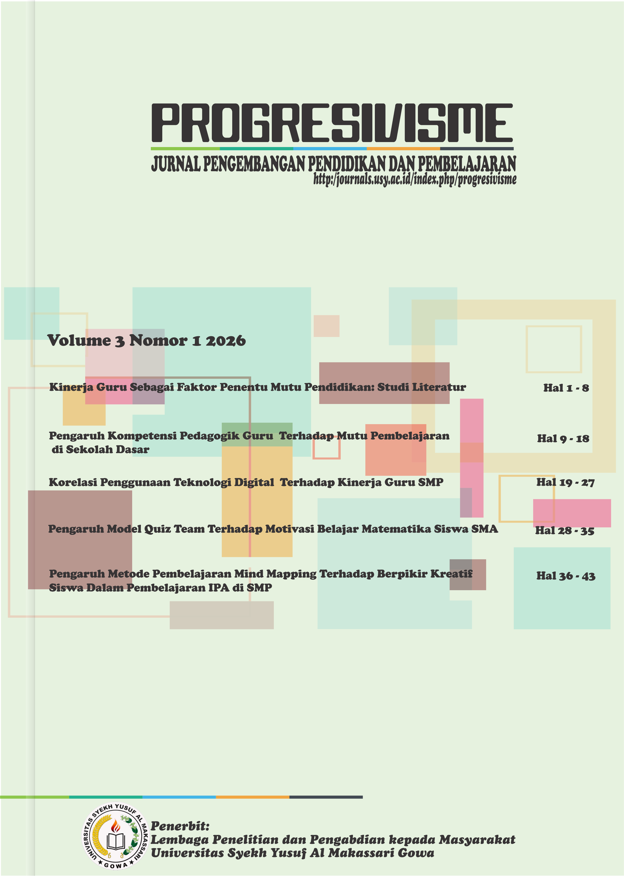 					Lihat Vol 3 No 1 (2026): Progresivisme: Jurnal Pengembangan Pendidikan dan Pembelajaran
				